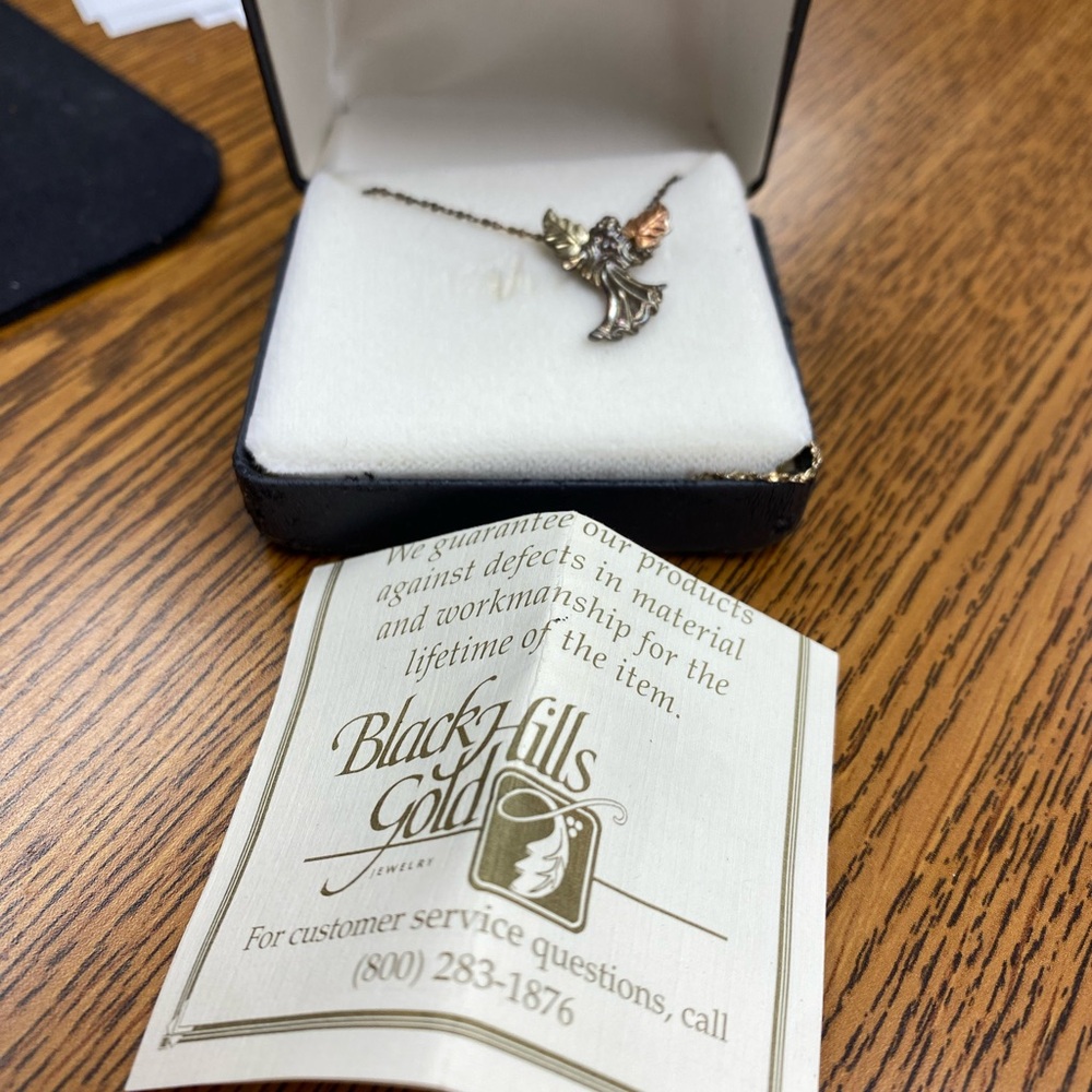 Black hills gold Angel Pendant Necklace
